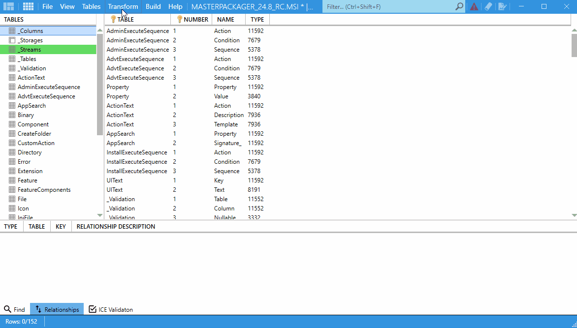 Create, Apply and Remove Transform Files - Master Packager