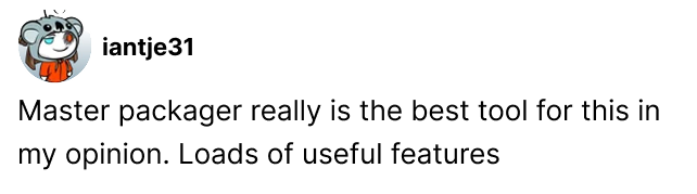 Master packager really is the best tool for this in my opinion. Loads of useful features