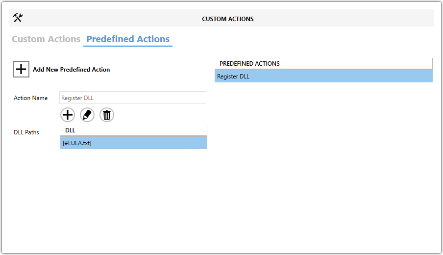 Master Packager Advanced Editor - Predefined Custom Actions - Register DLL 