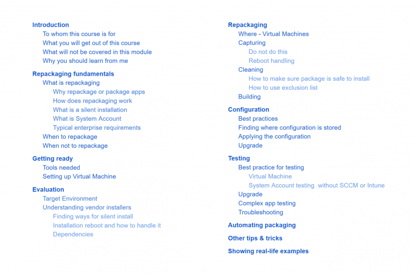 Course overview